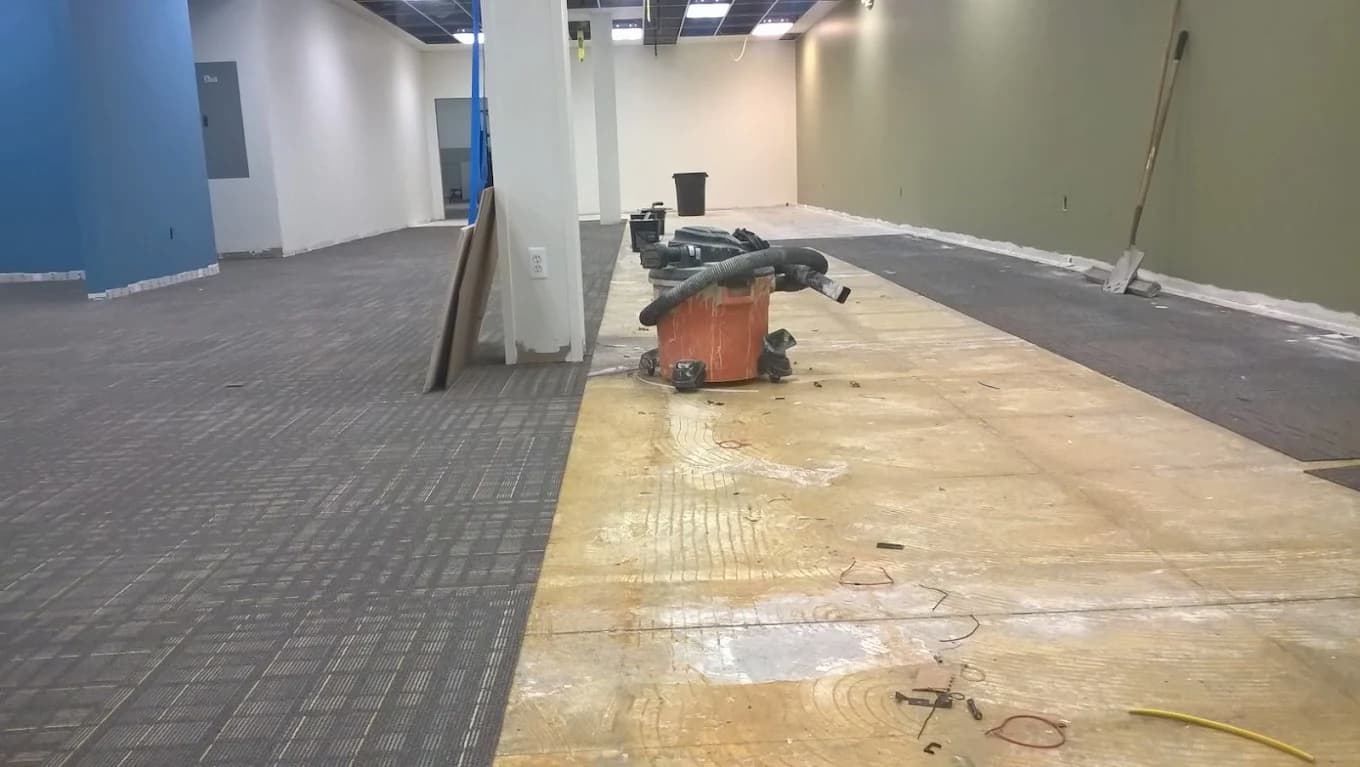 Post-construction cleanup of a commercial space in Rochester Hills, MI