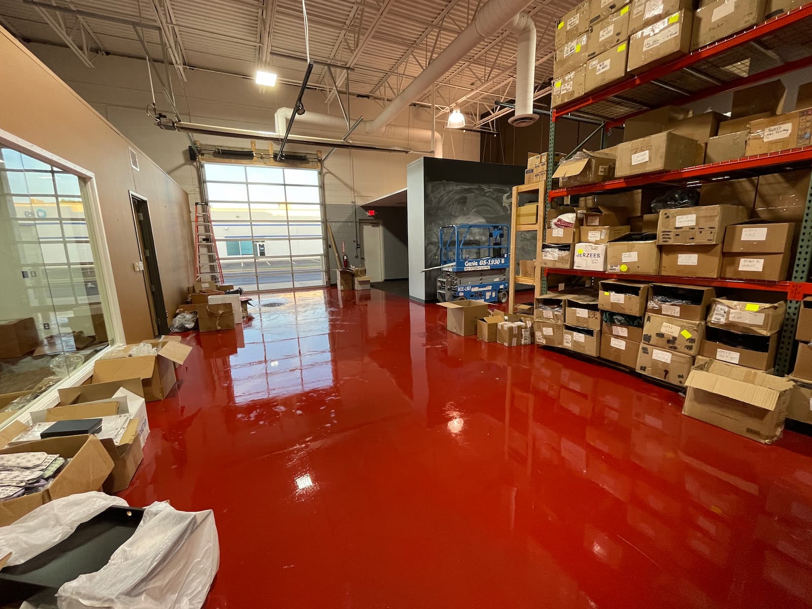 Clean warehouse floor after commercial cleaning in Rochester Hills, MI